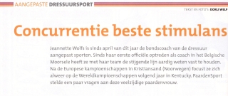 Artikel paard&amp;sport oktober 2010 pagina1 deel1