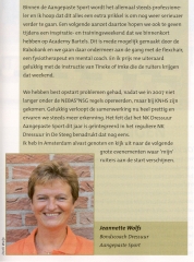 Paard &amp; Sport februari 2010 Column Jeannette